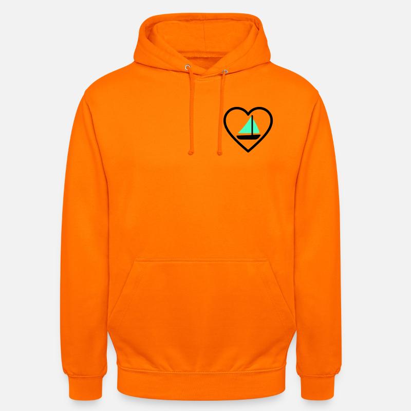 Cuore Vela – Passione Navigazione - Sweat-shirt à capuche unisexe - orange