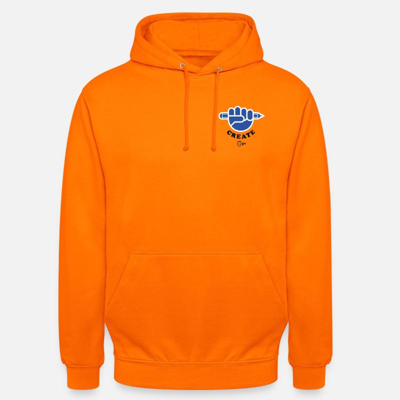 Create ! - Sweat-shirt à capuche unisexe - orange