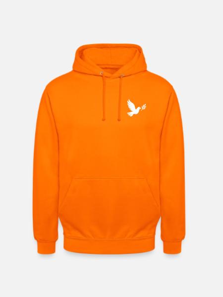 Peace Dove Outline Design - Unisex Hoodie - Orange