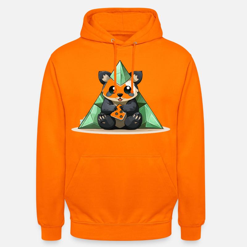Pyramide de Cristal de Panda - Sweat-shirt à capuche unisexe - orange