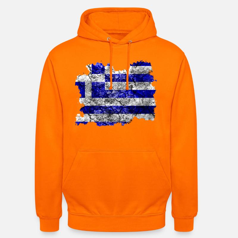 Drapeau de la Grèce Vintage - Sweat-shirt à capuche unisexe - orange