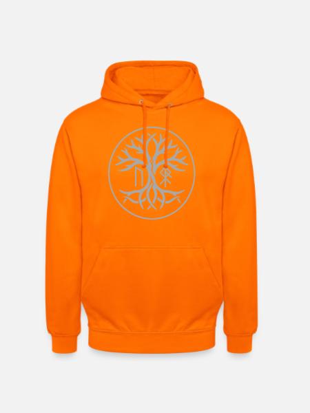 Yggdrasil Runenbaum | Nordisches Wikinger Symbol - Unisex Hoodie - Orange
