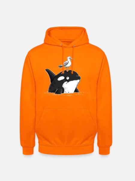 Orca_Mowe - Unisex Hoodie - Orange