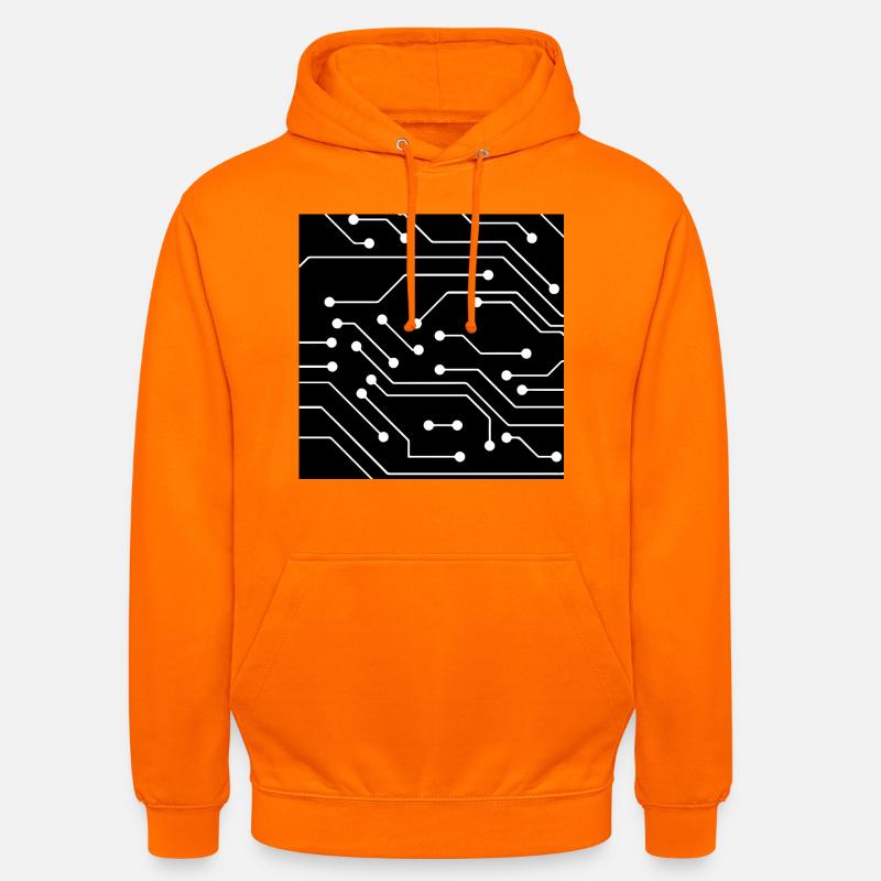 Computer pattern - Unisex Hoodie - orange