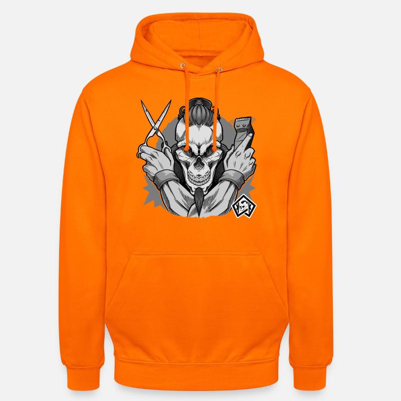 Coiffeur, Barbier, Coupe de cheveux, Maître Coiffeur - Sweat-shirt à capuche unisexe - orange