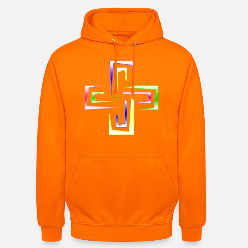 Neon Prism Frames abstraktes Logo - Unisex Hoodie - Orange