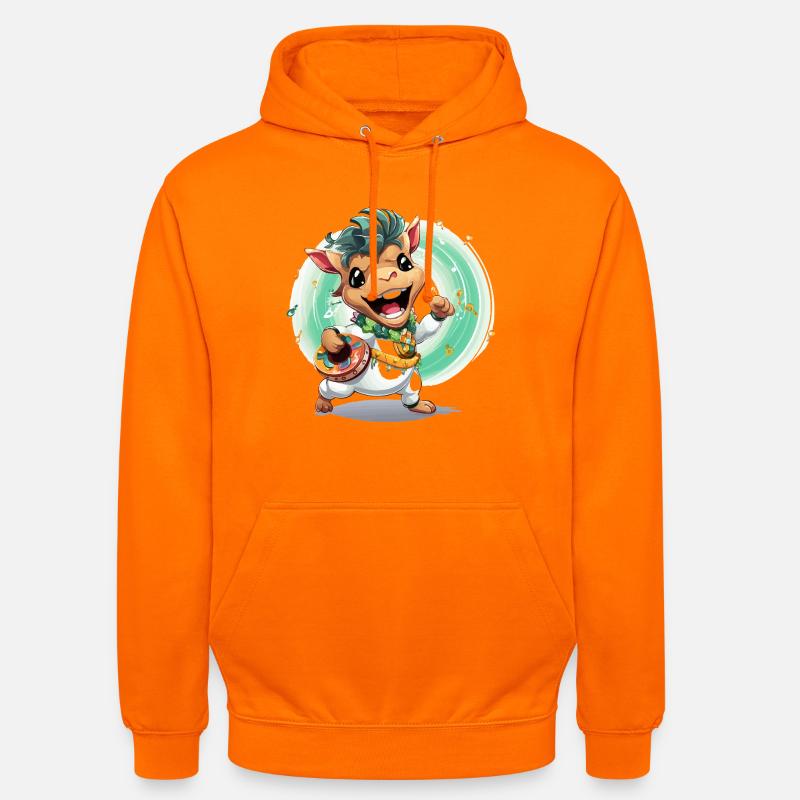 Tambours de vache dans le carnaval - Sweat-shirt à capuche unisexe - orange
