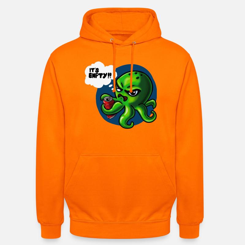 Grumpy Kraken - Unisex Hoodie - Orange
