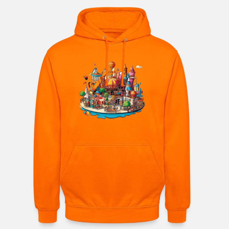 Farbenfrohe Freizeitinsel - Unisex Hoodie - Orange