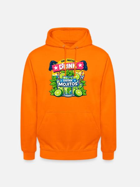 Save the water, drink Mojitos - Unisex Hoodie - orange