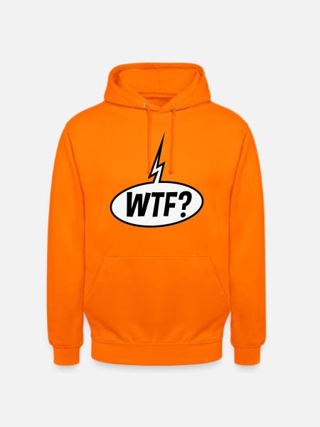 WTF Sprechblase (Fragezeichen / POS 2C) - Unisex Hoodie - Orange