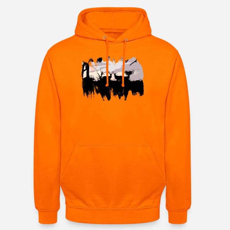 cervides a l'approche - Sweat-shirt à capuche unisexe - orange