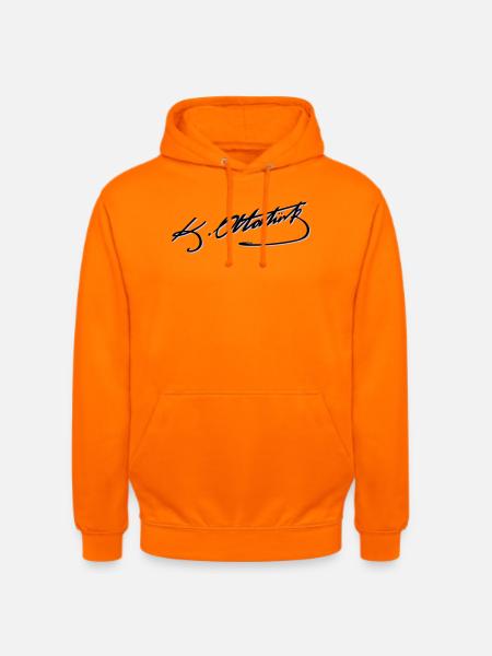Mustafa Kemal Atatürk imza - Unisex Hoodie - Orange