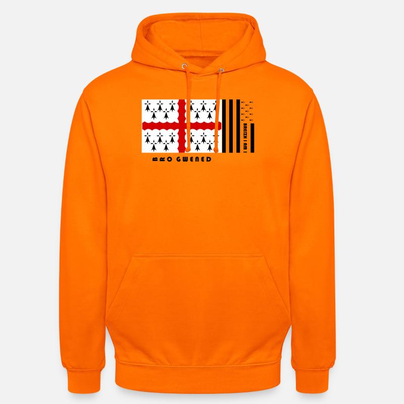Bretaña - Escudo de armas Pays de Vannes - Sudadera con capucha unisex - naranja