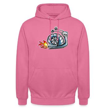 Vis avec turbocompresseur - Sweat-shirt à capuche unisexe - rose - Devant - Alina (178cm) & Michal (187cm)