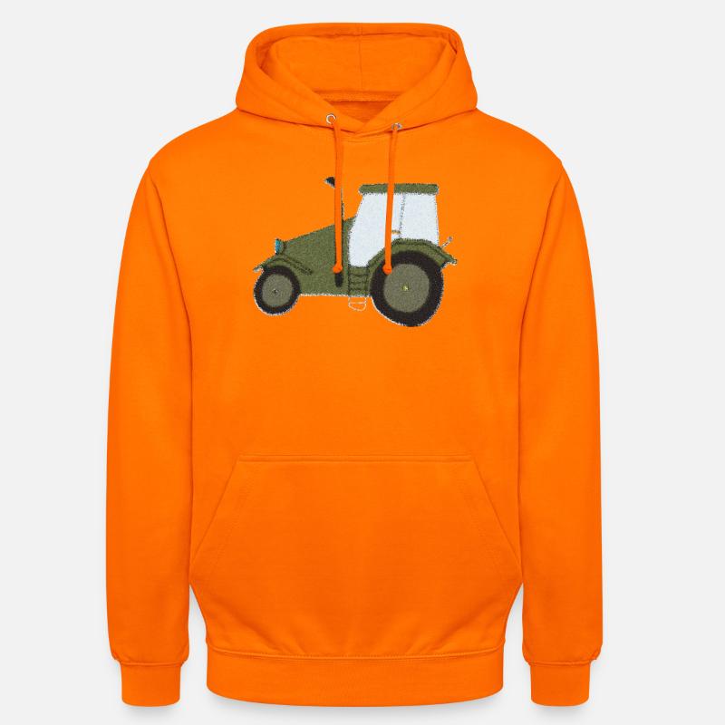 traktor oldtimer impressionismus - Unisex Hoodie - Orange