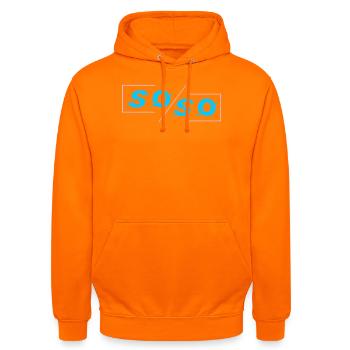Soso - Unisex Hoodie - orange - Front - AI Model Male 185 light (185cm) & AI Model Female 180 light (180cm)