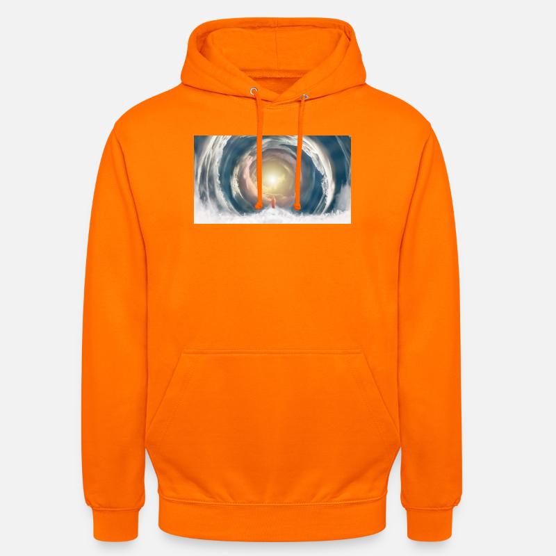 Faisceau de lumière céleste - Sweat-shirt à capuche unisexe - orange