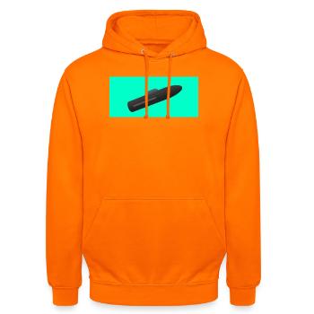 Minimalist Submarine Silhouette - Unisex Hoodie - orange - Front - AI Model Male 185 light (185cm) & AI Model Female 180 light (180cm)