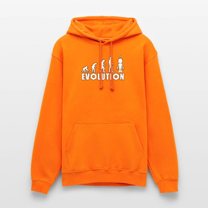 Évolution avec la conception d’une figurine de robot Sweat-shirt à capuche unisexe