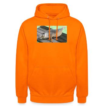 Robbenjunges auf Texel - Unisex Hoodie - Orange - Vorne - AI Model Male 185 light (185cm) & AI Model Female 180 light (180cm)