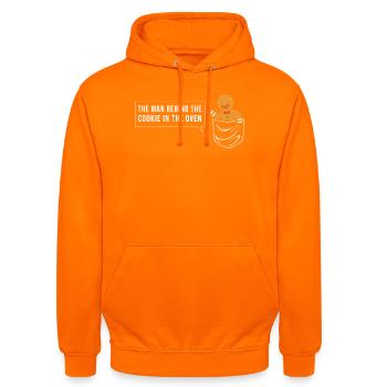 Werdender Papa werdende Väter - Unisex Hoodie - Orange - Vorne - AI Model Male 185 light (185cm) & AI Model Female 180 light (180cm)