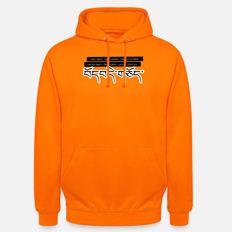 Multi Tibet - Sweat-shirt à capuche unisexe - orange
