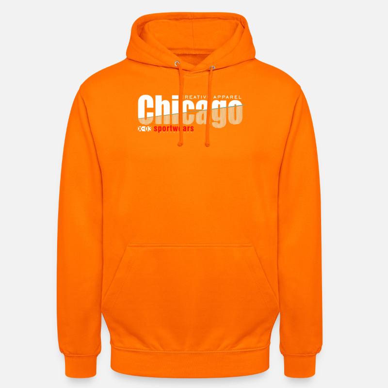 Dynamisches Sportdesign mit moderner Schärfe - Unisex Hoodie - Orange