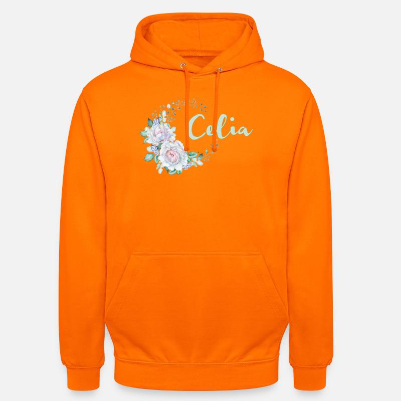 Pour Celia - Sweat-shirt à capuche unisexe - orange