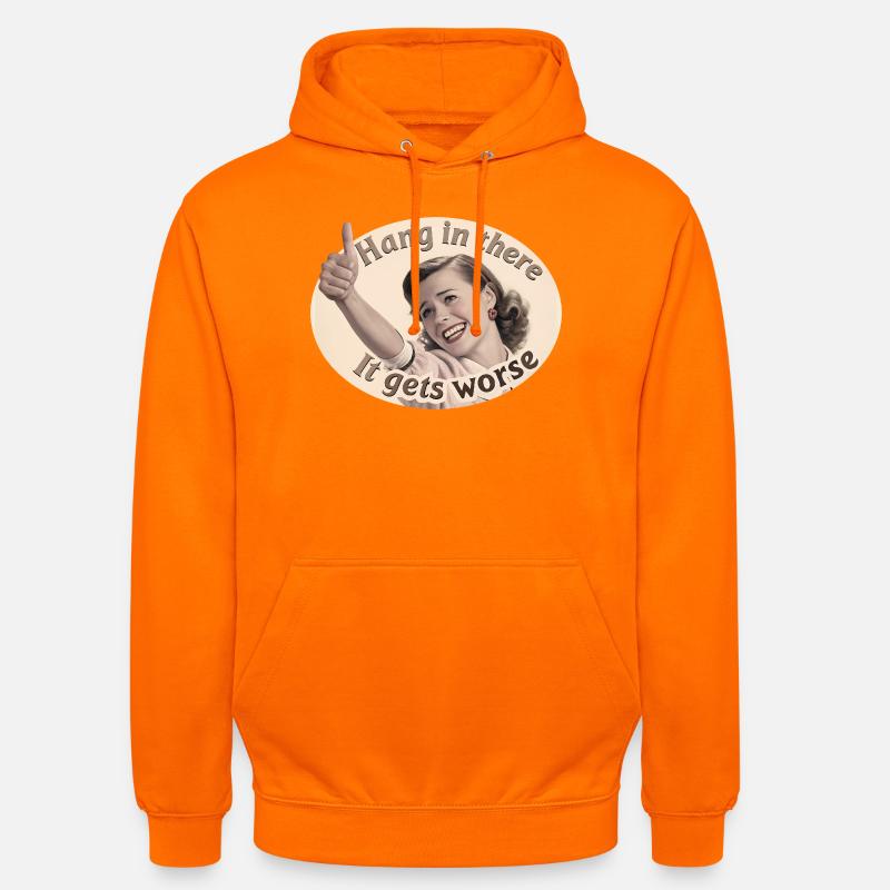 Restez à l’écoute, ça empire - Sweat-shirt à capuche unisexe - orange