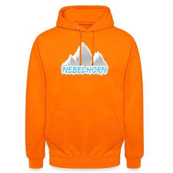 Geschenk für Nebelhorn - Unisex Hoodie - Orange - Vorne - AI Model Male 185 light (185cm) & AI Model Female 180 light (180cm)