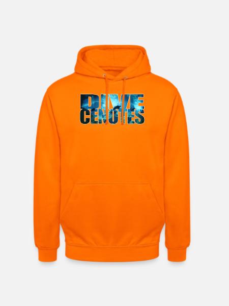 Dive Cenotes - Plongée à Cenotes - Sweat-shirt à capuche unisexe - orange