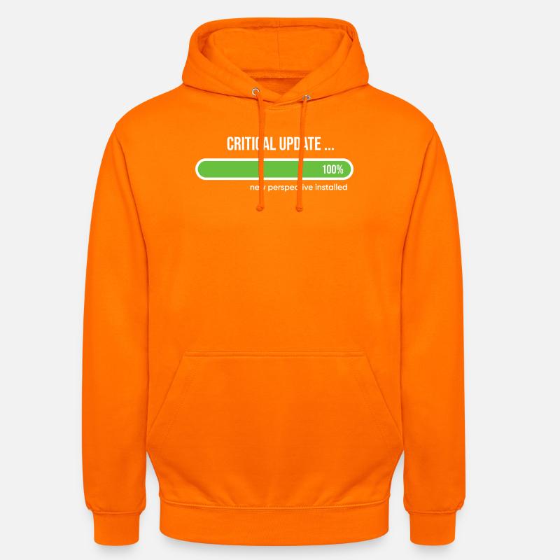 Critical Update New Perspective Installed - Sweat-shirt à capuche unisexe - orange