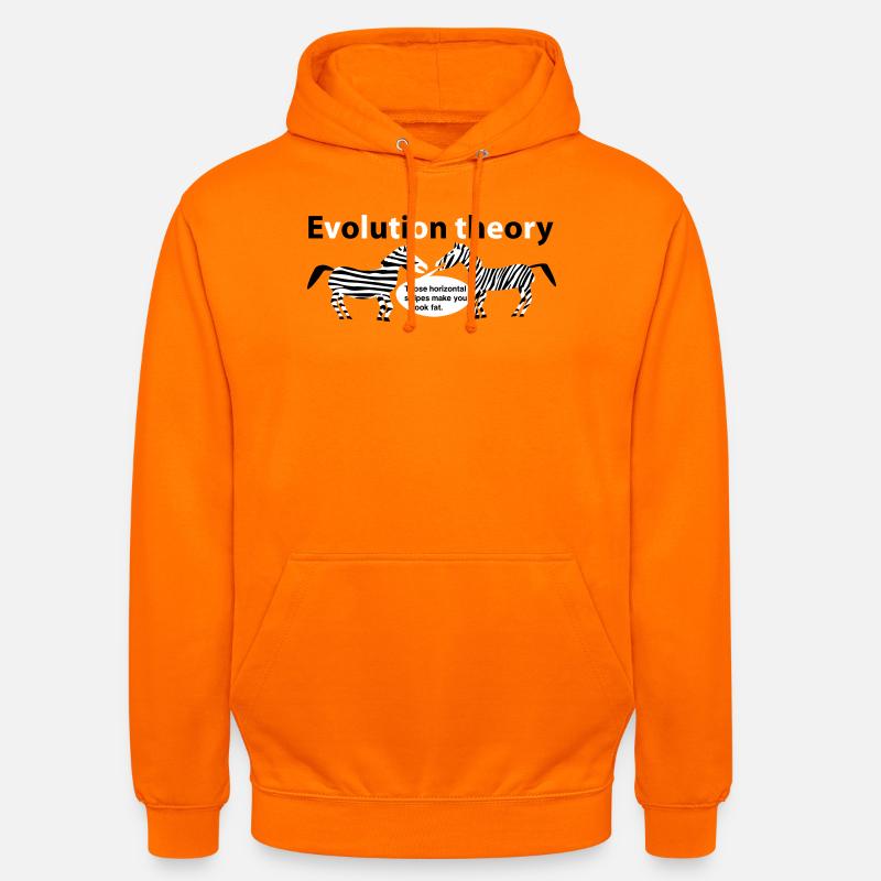 Evolution theory zebras - Unisex Hoodie - orange