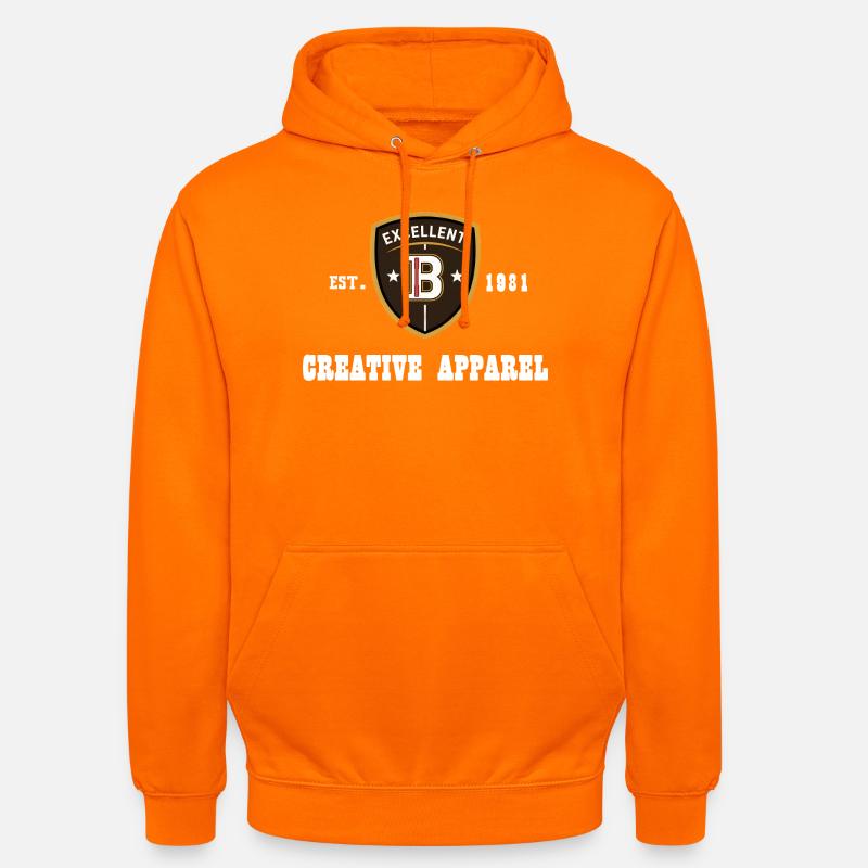 CREATIVE APPAREL Vintage 1981 - Sweat-shirt à capuche unisexe - orange