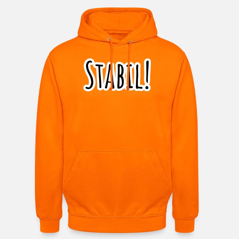 Un design solide ! Restez stable ! - Sweat-shirt à capuche unisexe - orange