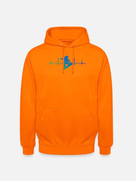 Compact snowboard design for snowboard - Unisex Hoodie - orange