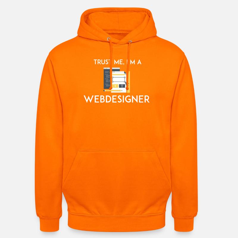 Croyez-moi, je suis webdesigner - Sweat-shirt à capuche unisexe - orange
