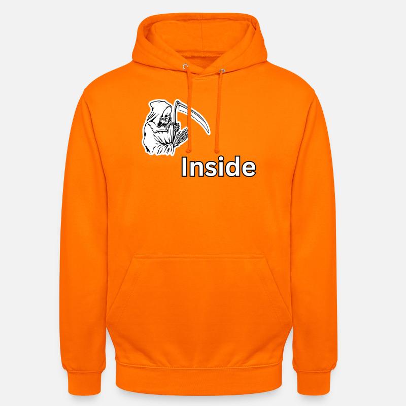 Dead Inside – Dark Skull Reaper-Design - Unisex Hoodie - Orange