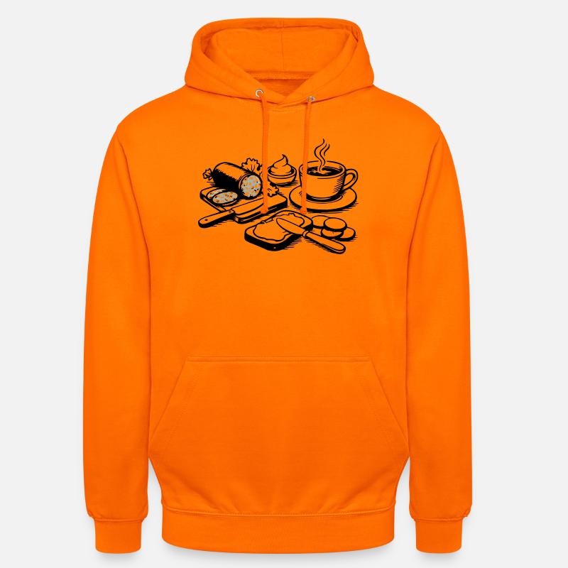 repas - Sweat-shirt à capuche unisexe - orange