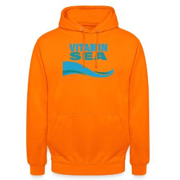 VITAMIN SEA - Unisex Hoodie - Orange - Vorne - AI Model Male 185 light (185cm) & AI Model Female 180 light (180cm)