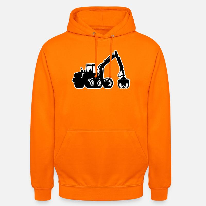 Silhouette de moissonneuse - Sweat-shirt à capuche unisexe - orange