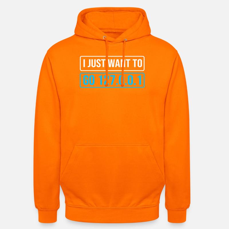 Ingénieur réseau Programmeur Informaticien - Sweat-shirt à capuche unisexe - orange