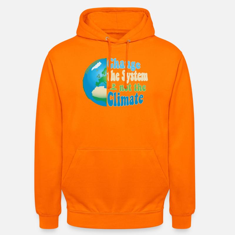 Changer le système, pas le climat - Sweat-shirt à capuche unisexe - orange