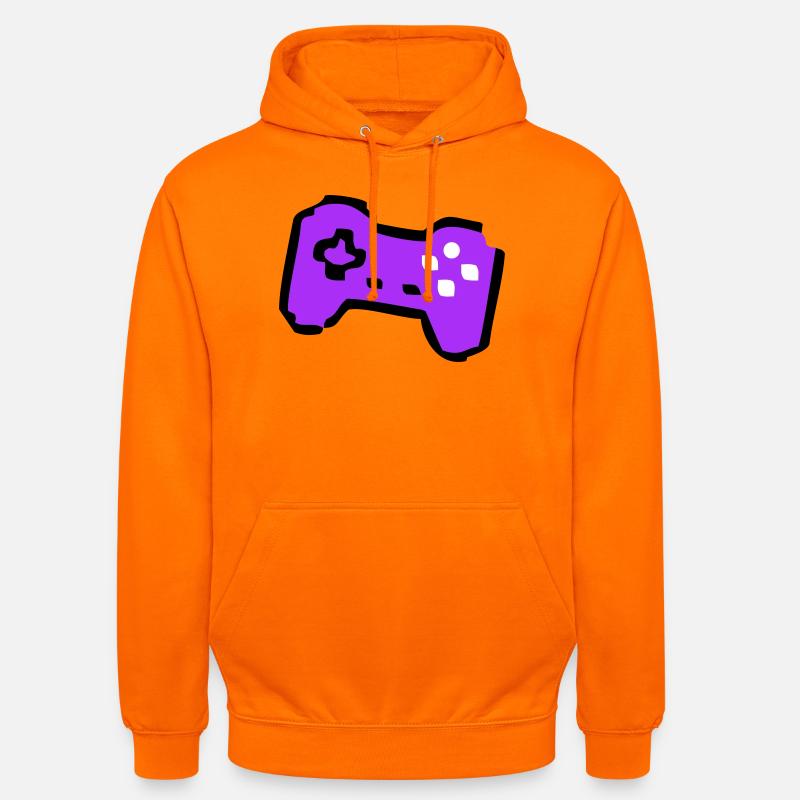 Joueur de manette rétro bizarre - Sweat-shirt à capuche unisexe - orange