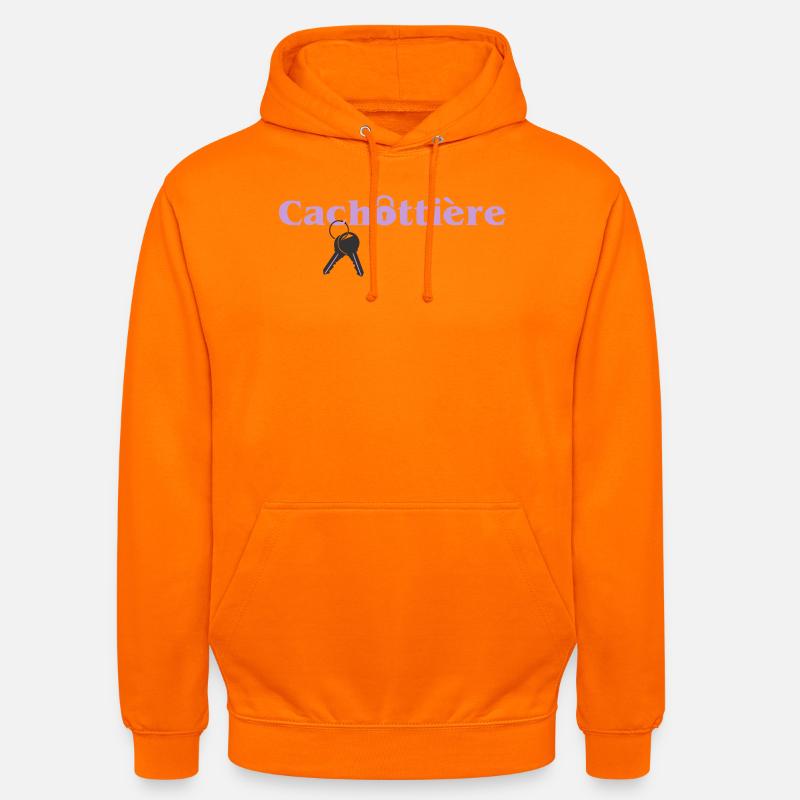 Cachottière Clés et Mystère - Sweat-shirt à capuche unisexe - orange