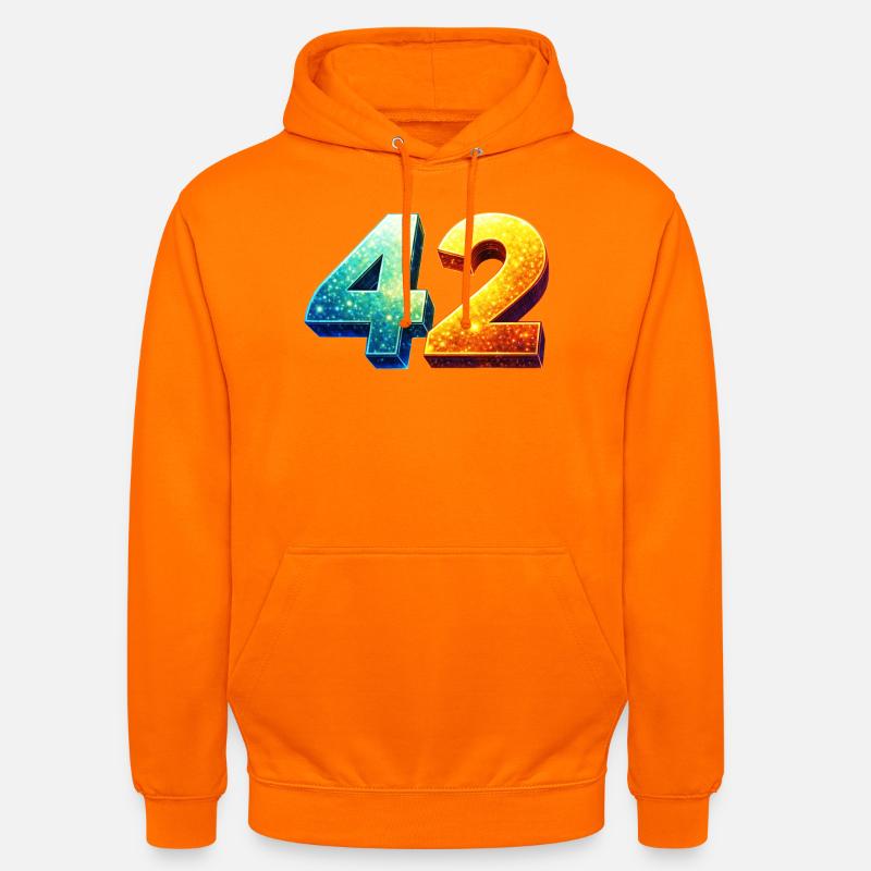 42 Cosmic Number – Nerd & Sci-Fi Design - Unisex Hoodie - Orange