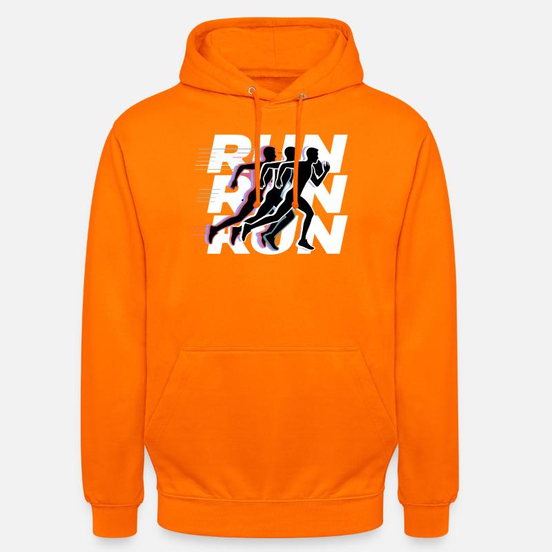 Silhouettes de course - Sweat-shirt à capuche unisexe - orange