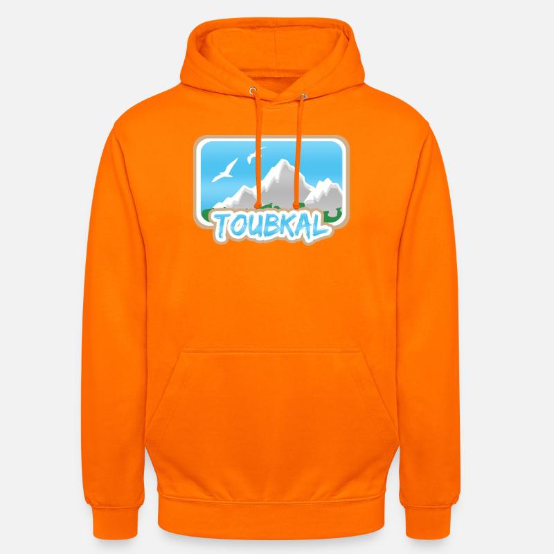 Toubkal - Sweat-shirt à capuche unisexe - orange