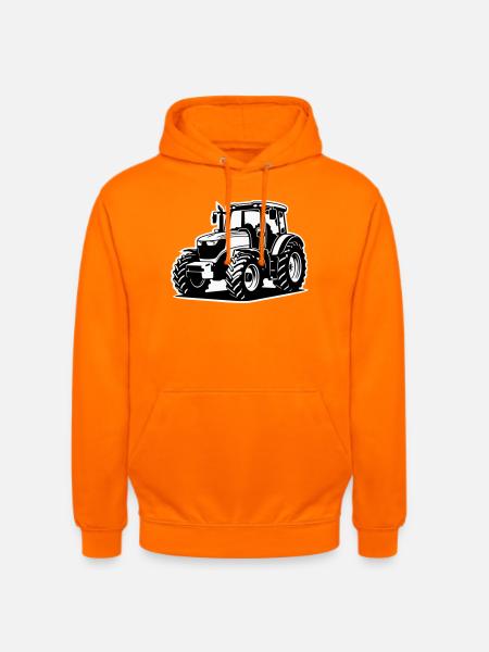 Traktor / Trecker / Schlepper (2-farbig) - Unisex Hoodie - Orange